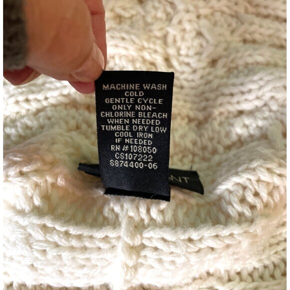 Lane Bryant Women's Ivory Cable Knit Cardigan Sweater Size 18/20 Wool Blend - Picture 4 of 6